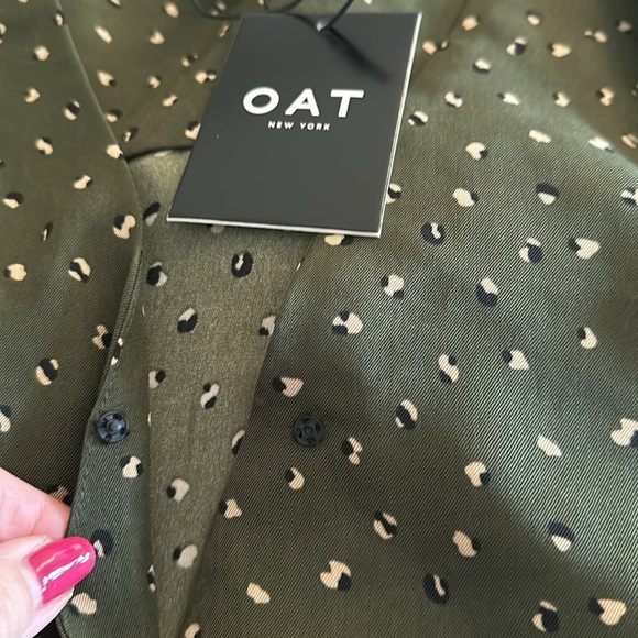 Oat New York Wrap / Peplum Style Women’s Blouse with Snap - M - BNWT - Picture 8 of 9